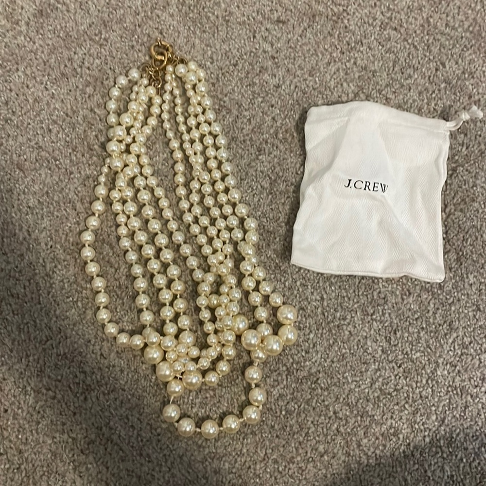 J Crew Pearl multistrand necklace